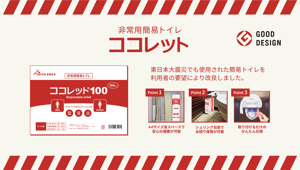 非常用トイレ「ココレット」